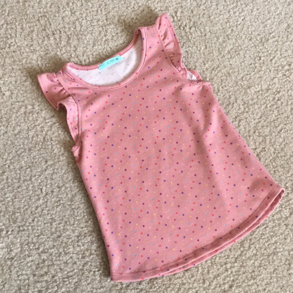 P.S. Kate Polka-dot Flutter Sleeve Tank